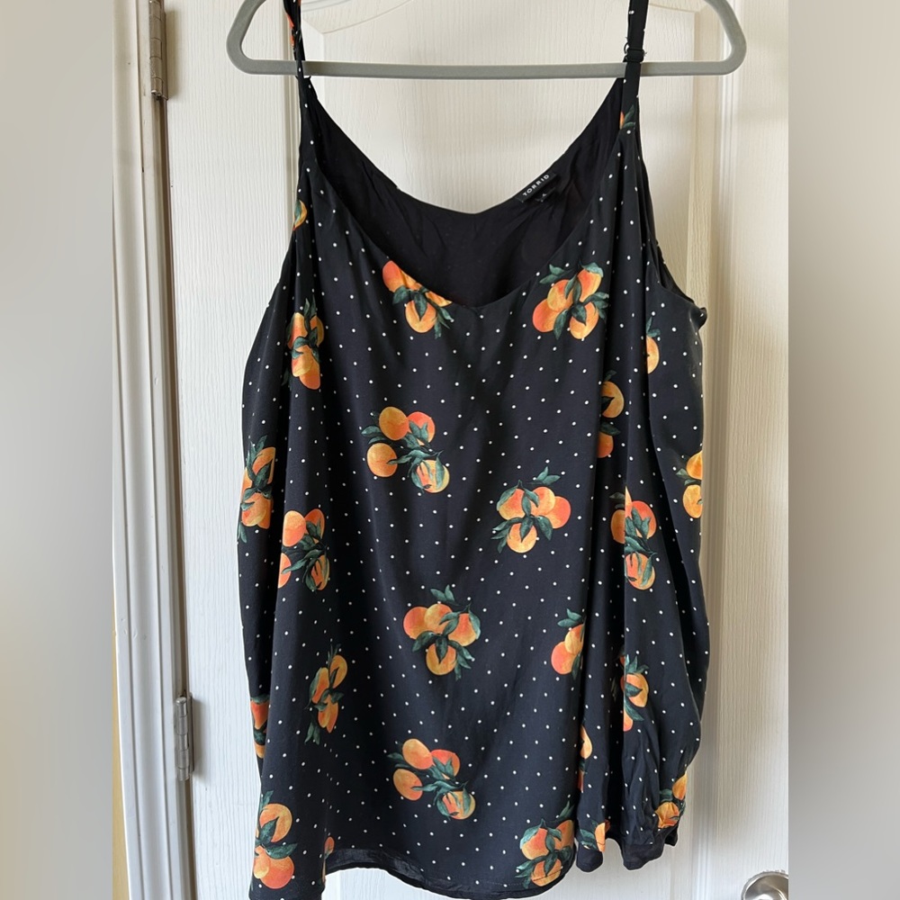 Torrid Black Peach Size 4X Top
